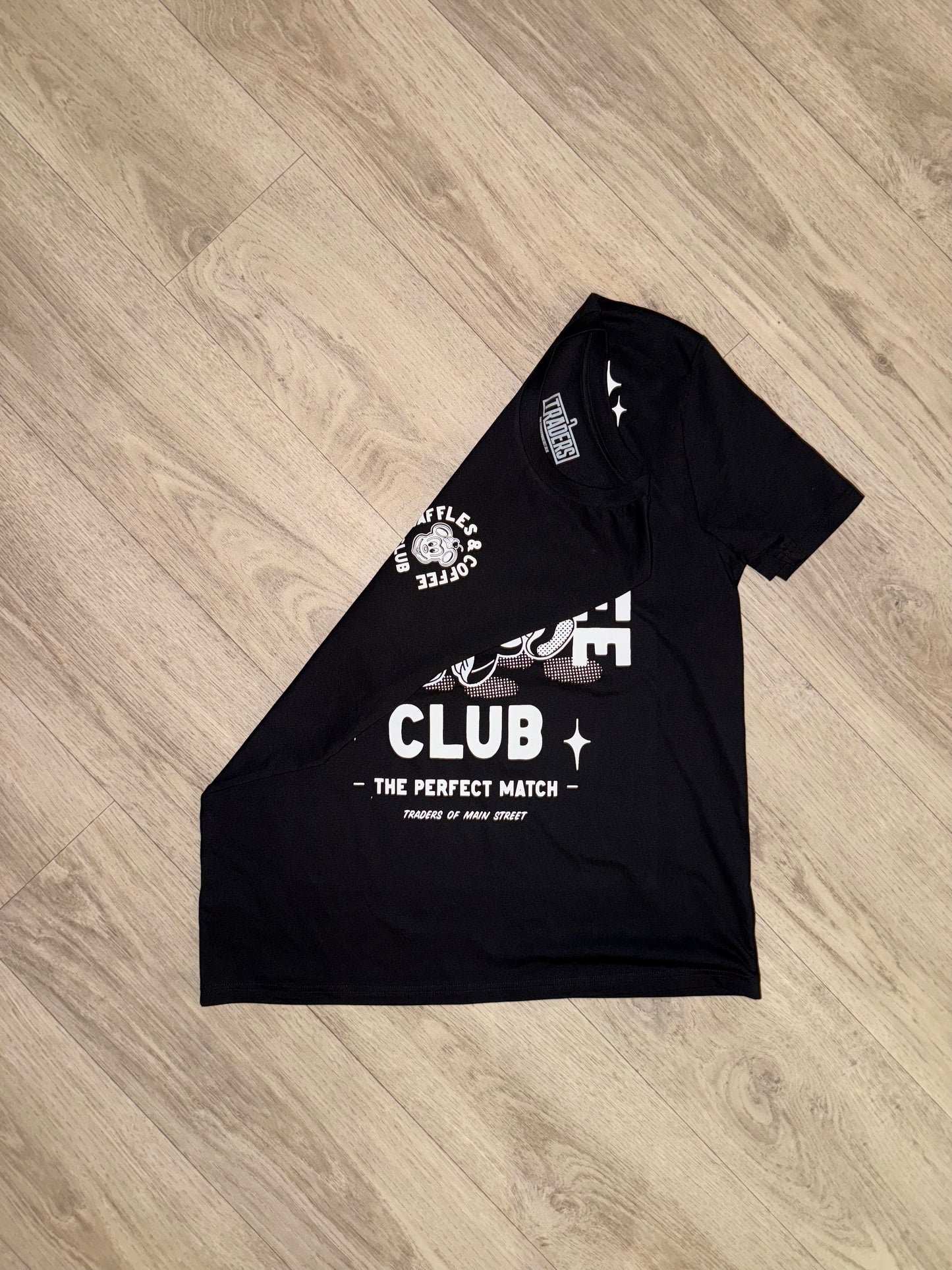 Waffles and Coffee Club Dark Mode T-Shirt